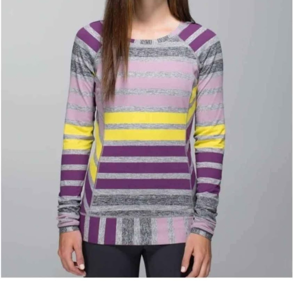 Lululemon Striped Long Sleeve Top